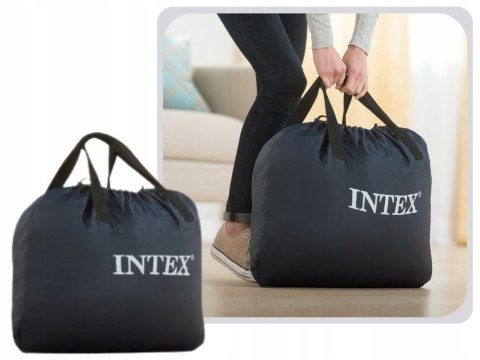 Materac dmuchany jednoosobowy łóżko do spania pompka 230V INTEX 64426 ND