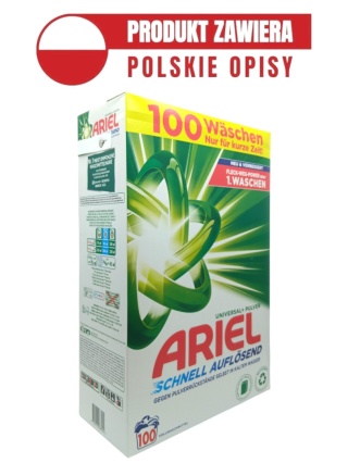 Ariel 100 prań proszek Uniwersal+ 6kg PL