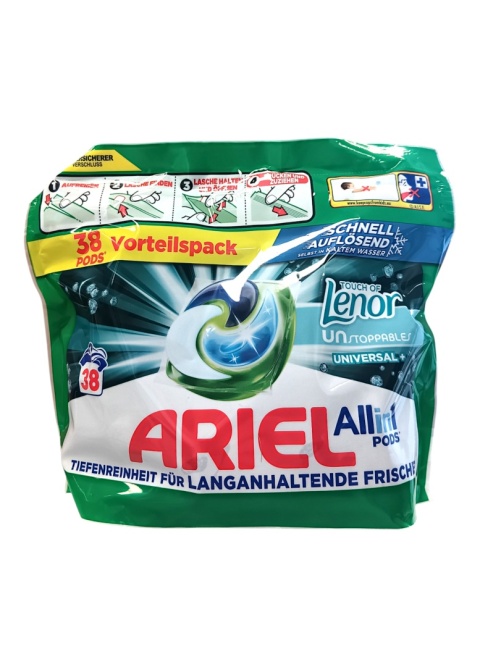 Ariel 38 prań kaps. 3in1uniwersalne Uniwersal Touch of Lenor