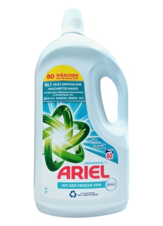 Ariel 80 prań żel Uniwersal+ Febreze 4l