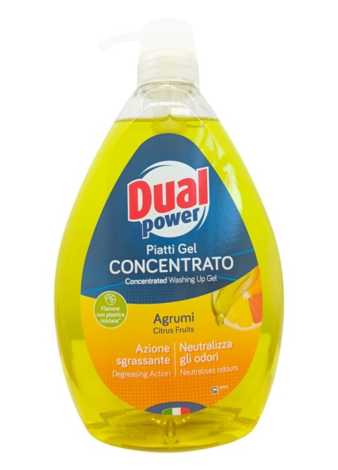 Koncentrat Płyn Do Mycia Naczyń Dual Power z Pompką 1L Owoce Cytrusowe