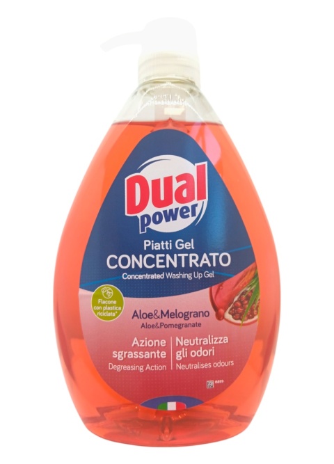 Płyn do mycia naczyń Dual Power Aloe & Melograno 1 l Żel z Pompką Pompka