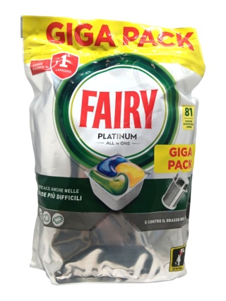 Fairy Platinum 81szt kaps. do zmywarki Lemon