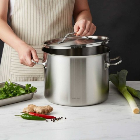 GARNEK GASTRONOMICZNY Z POKRYWĄ STALOWĄ Ø32cm 17L KINGHOFF KH-2023