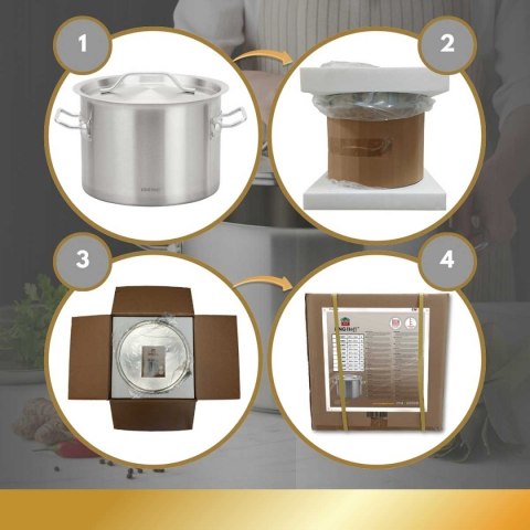 GARNEK GASTRONOMICZNY Z POKRYWĄ STALOWĄ Ø32cm 17L KINGHOFF KH-2023