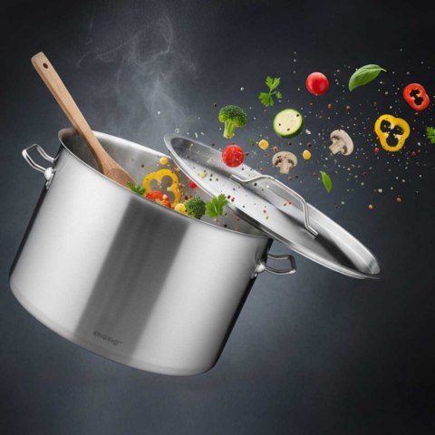 GARNEK GASTRONOMICZNY Z POKRYWĄ STALOWĄ Ø45cm 44L KINGHOFF KH-2027