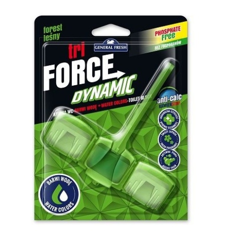 General Fresh TRI-FORCE DYNAMIC kostka do WC 45 g - leśny