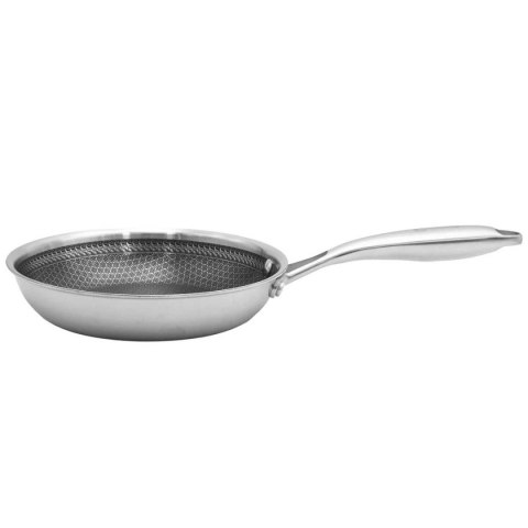 PATELNIA STALOWA 28cm Z POWŁOKĄ PLASTER MIODU 5552