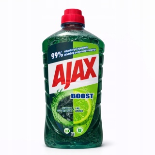 Ajax Boost Uniwersalny Płyn Do Mycia Podłóg Aktywny węgiel + Limonka 1L