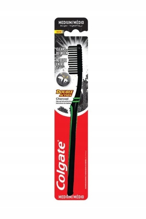 COLGATE Szczoteczka do zębów Double Action Charcoal 1 sztuka