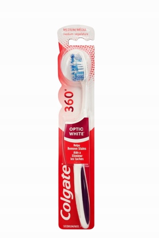 Colgate 360 Optic White szczoteczka do zębów Medium 1 szt