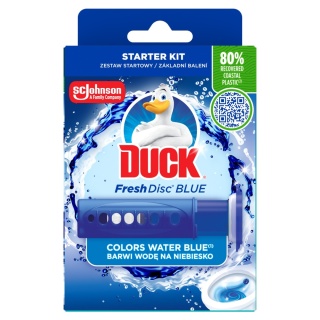 Duck Żelowe Krążki do WC Barwiące Wodę na Niebiesko Aplikator 6 Krążków