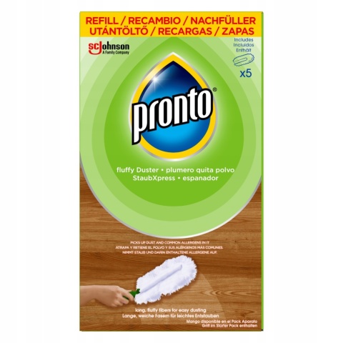 PRONTO Duster wkład 5 szt – Ściereczki do kurzu, zapas do miotełki