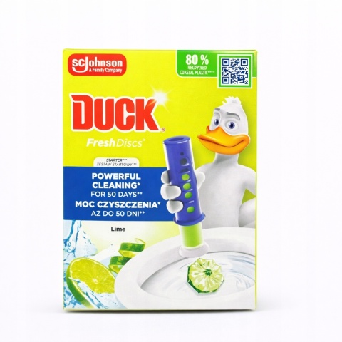 Środek do toalet Duck krążek antybakt. limonkowy 0,036 l aplikator+6krążków