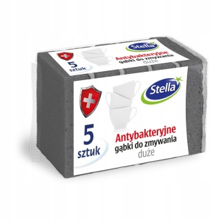 Antybakteryjne Gąbki do zmywnia Duże 5 szt Stella