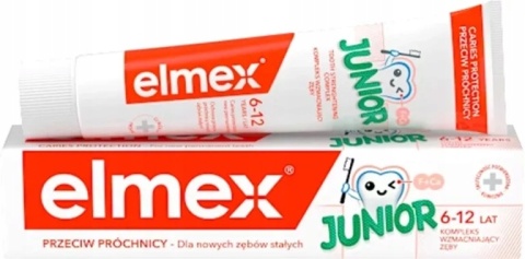 ELMEX JUNIOR Pasta do zębów dla dzieci 6-12 lat, smak miętowy 75ml