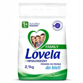 Lovela Family hipoalergiczny proszek do prania białego 2,1 kg / 28 pr Biel