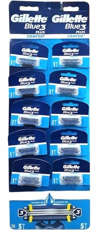 Maszynka jednorazowa do golenia Gillette Blue 3 Plus Comfort 10 szt