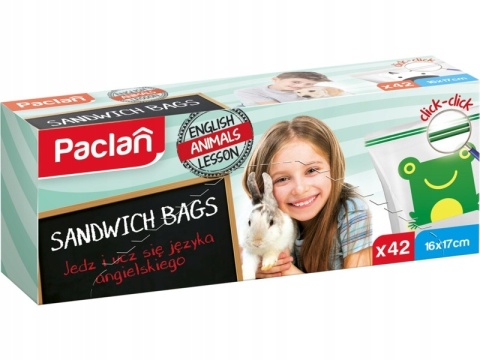 Paclan woreczki śniadaniowe z podwójną struną 42szt. 16x17 cm`