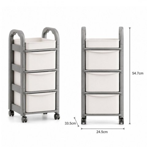 Plastikowy regał na kółkach szafka szuflady szafa 54,7x 33,5 x 24,5cm SZ56