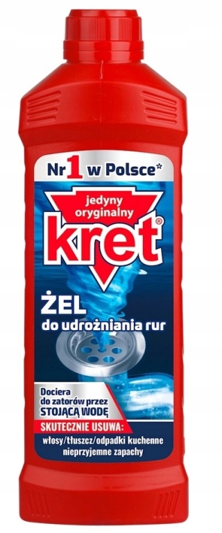 KRET żel do udrażniania rur i syfonów kuchnia łazienka 500 g
