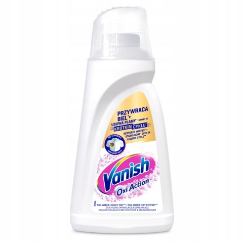 Vanish Oxi Action White Żel Odplamiacz Do Białych Tkanin, 1 L