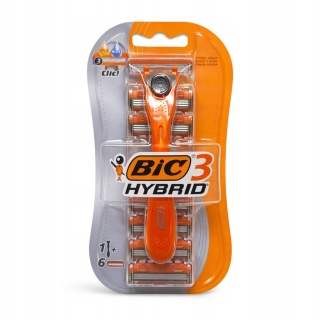 BIC 3 Hybrid Maszynka Do Golenia Rączka + 6 Wkładów 6+1
