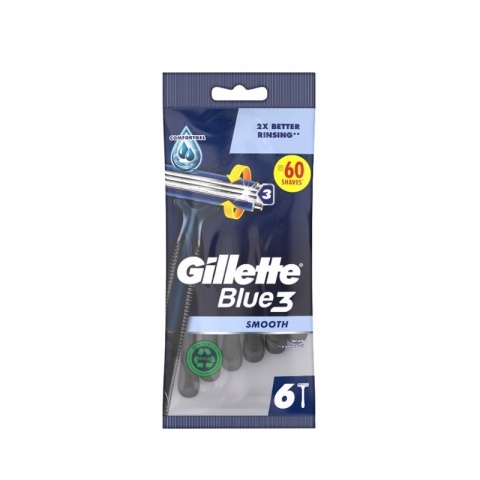 Gillette Blue 3 Smooth Maszynka do Golenia 6szt.
