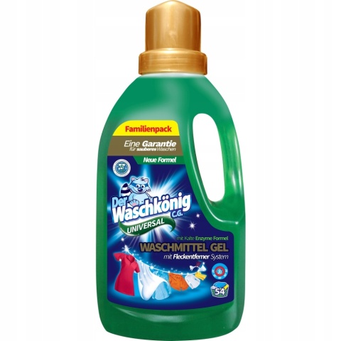 Der Waschkonig Universal Niemiecki Uniwersalny Żel Do Prania 54pr 1,625l De