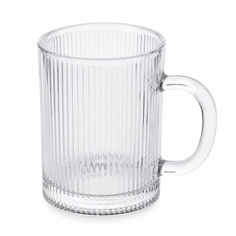 Szklanka 350ml ryflowana duża 1 szt do kawy, drinków SZK212