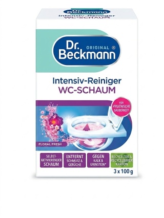 Dr Beckmann pianka do czyszczenia WC aktywny węgiel FLORAL FRESH 3 szt