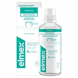 Elmex Sensitive Płyn Do Płukania Jamy Ustnej Przeciw Próchnicy 400 Ml