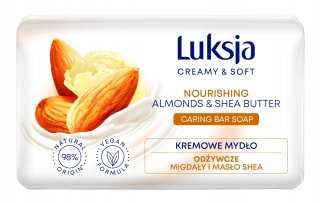 Luksja Creamy Soft Kremowe Mydło W Kostce Do Rąk Migdały I Masło Shea 90 G