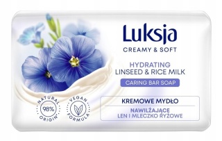 Luksja Creamy Soft Kremowe Mydło W Kostce Len I Mleczko Ryżowe 90 G