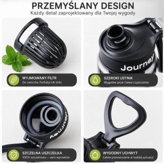 Butelka na wodę z uchwytem, sportowy bidon z miarką 680ML GALAXY różowy BD71R