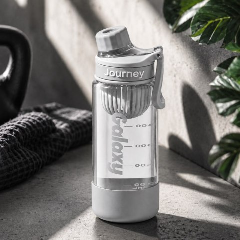 Butelka na wodę z uchwytem, sportowy bidon z miarką 680ML GALAXY szary BD71SZ