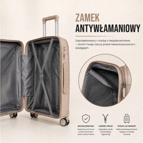 Zestaw 3w1 walizek podróżnych na kółkach, komplet, lekkie a wytrzymałe, kashmire WP11
