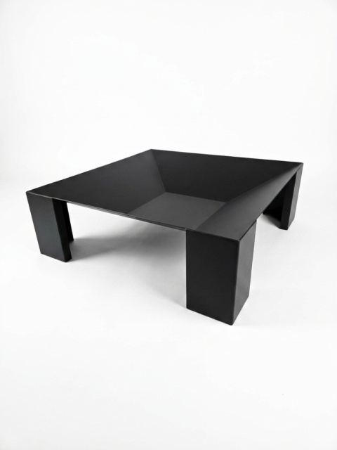 Palenisko Ogrodowe Kwadratowe 77x77cm Grafit Mat Żaroodporne Premium Stalowe